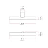 Wand- und Deckenleuchte S14d Metall mit LED-Röhre Porzellan-Effekt 500 mm – Bronze satiniert