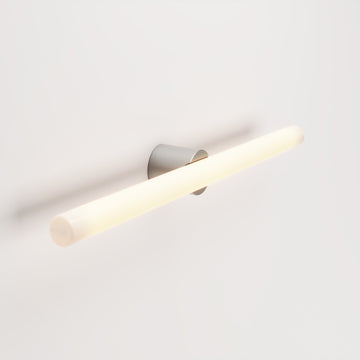 Wand- und Deckenleuchte S14d Metall mit LED-Röhre Porzellan-Effekt 500 mm – Titan satiniert