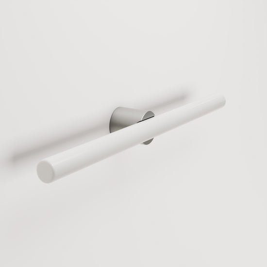 Wand- und Deckenleuchte S14d Metall mit LED-Röhre Porzellan-Effekt 500 mm – Titan satiniert