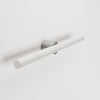 Wand- und Deckenleuchte S14d Metall mit LED-Röhre Porzellan-Effekt 500 mm – Titan satiniert
