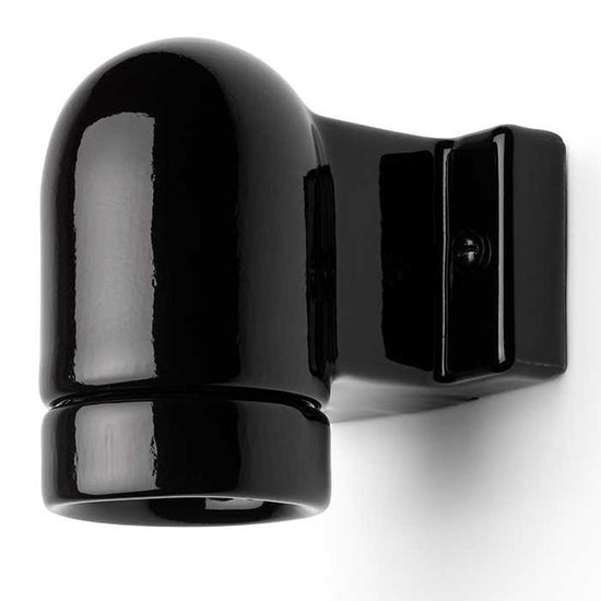 Wandfassung MINIMAL 90°, Porzellan schwarz