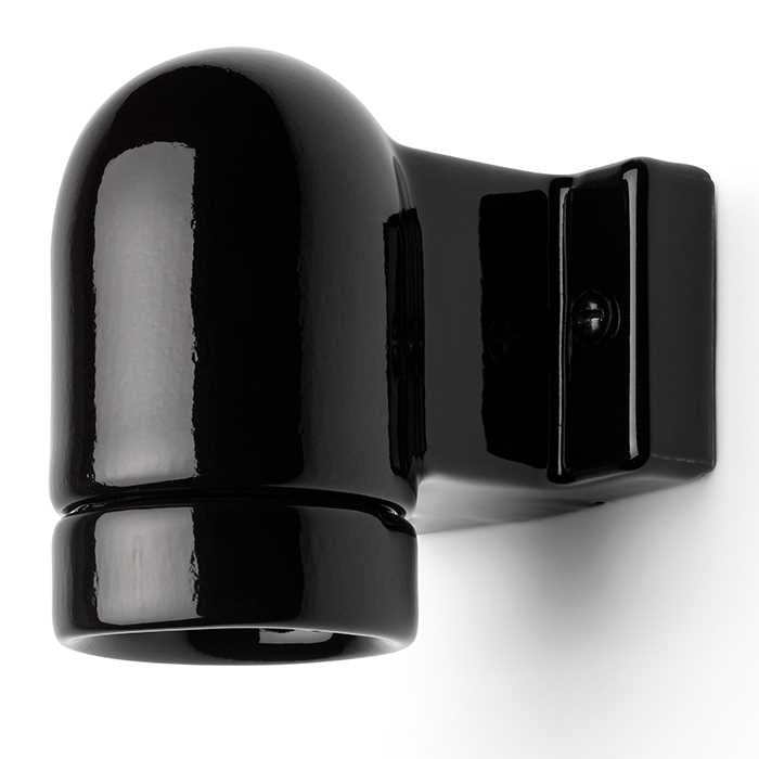 Wandfassung MINIMAL 90°, Porzellan schwarz