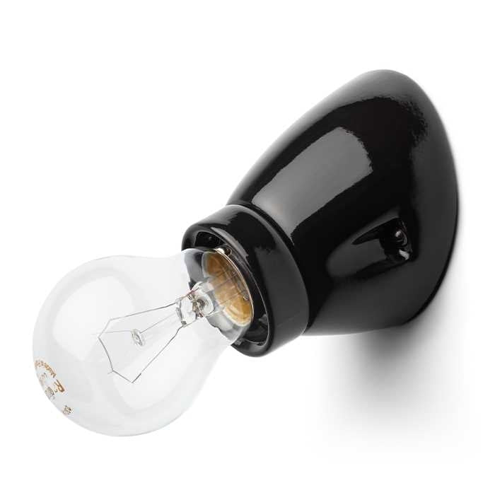 Wandfassung MINIMAL schräg, Porzellan schwarz