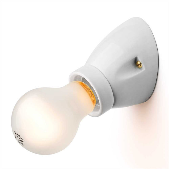 Wandfassung MINIMAL schräg, Porzellan weiss