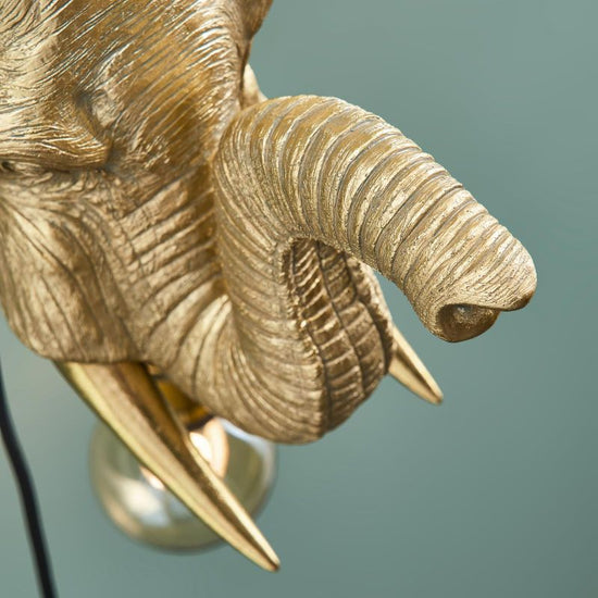 Wandleuchte Elefant Jumbo, gold