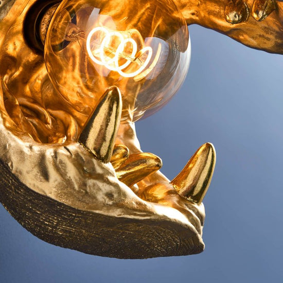 Wandleuchte Nilpferd Patty, gold