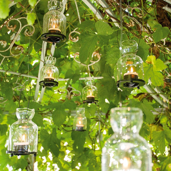 Windlicht 'Flasche' mit Bügel