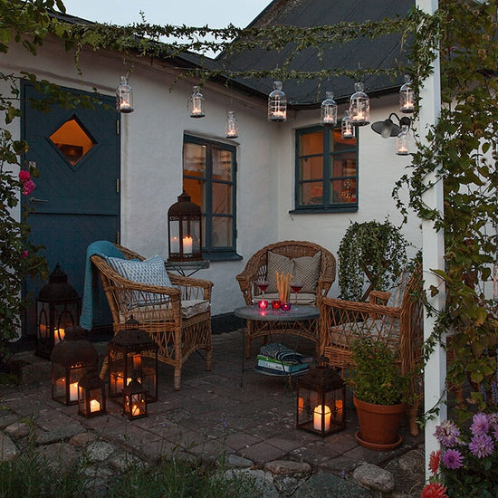 Windlicht 'Flasche' mit Bügel