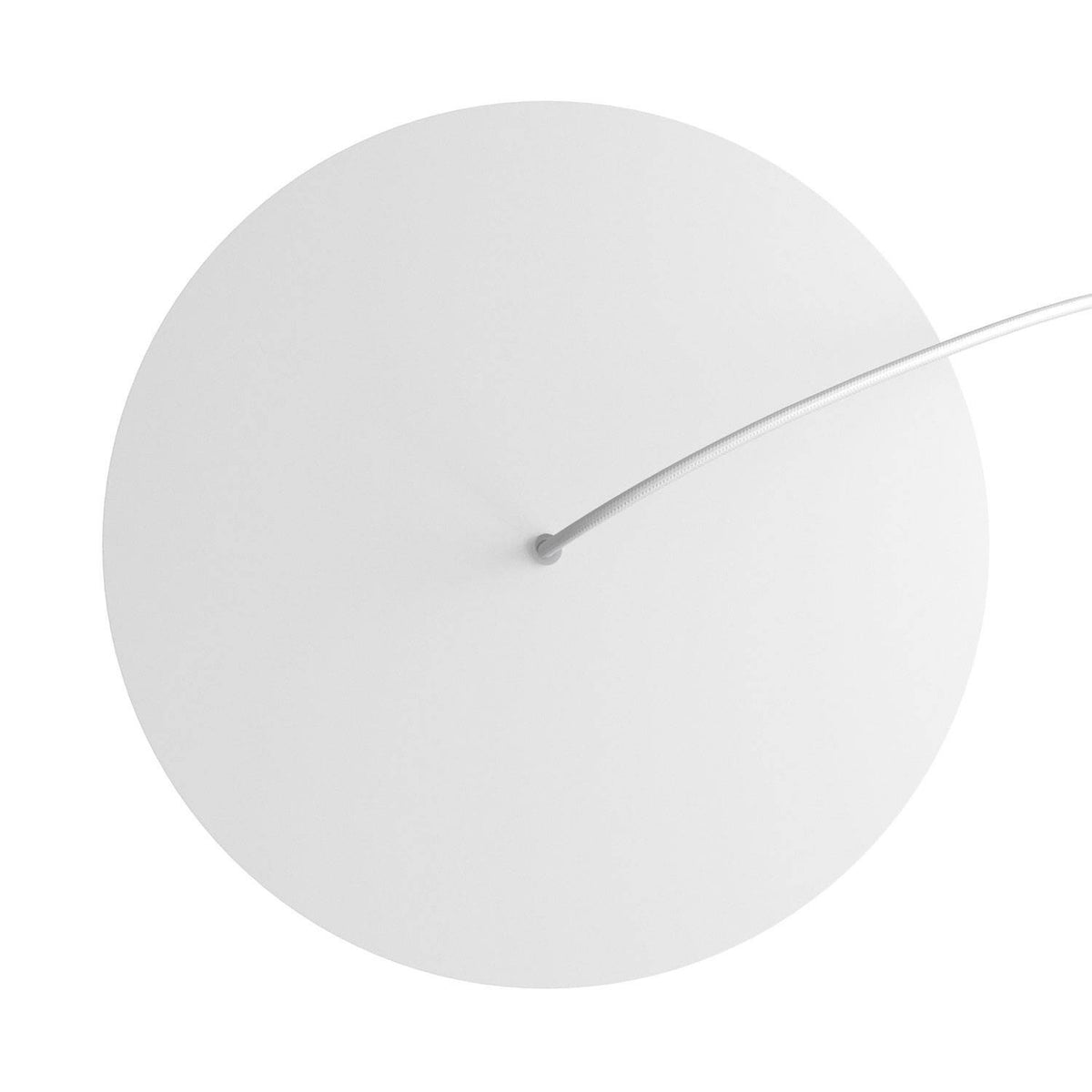 Lampenbaldachin XXL Rose-One rund, 1 Loch + 4 Seitenlöcher, Ø 40 cm – Weiss matt, Weiss