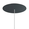 Lampenbaldachin XXL Rose-One rund, 1 Loch + 4 Seitenlöcher, Ø 40 cm – Anthrazit, Weiss