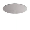 Lampenbaldachin XXL Rose-One rund, 1 Loch + 4 Seitenlöcher, Ø 40 cm – Stahl satiniert, Weiss
