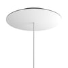 Lampenbaldachin XXL Rose-One rund, 1 Loch + 4 Seitenlöcher, Ø 40 cm – Weiss matt, Schwarz