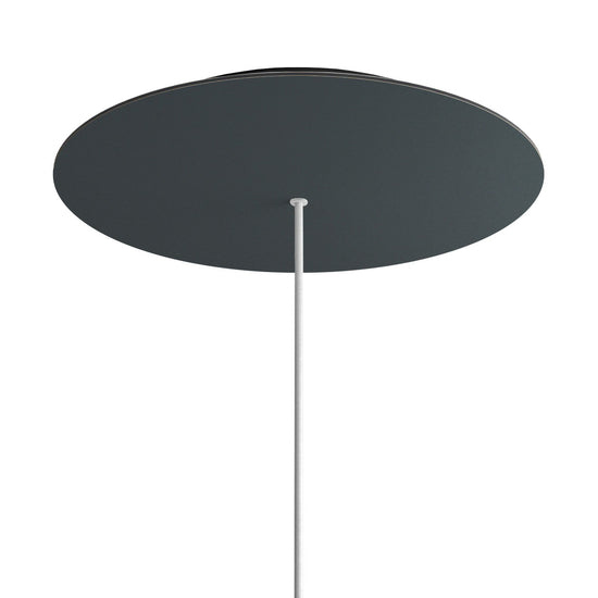 Lampenbaldachin XXL Rose-One rund, 1 Loch + 4 Seitenlöcher, Ø 40 cm – Anthrazit, Schwarz