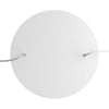 Lampenbaldachin XXL Rose-One rund, 2 Löcher + 4 Seitenlöcher, Ø 40 cm – Weiss matt, Weiss