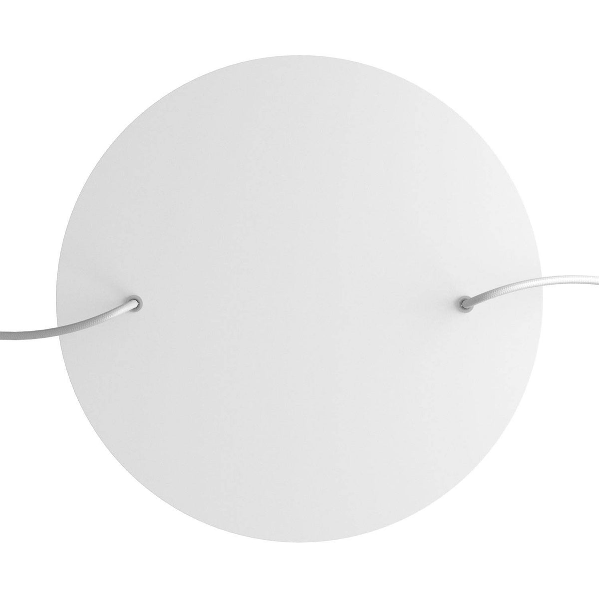 Lampenbaldachin XXL Rose-One rund, 2 Löcher + 4 Seitenlöcher, Ø 40 cm – Weiss matt, Weiss