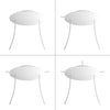 Lampenbaldachin XXL Rose-One rund, 2 Löcher + 4 Seitenlöcher, Ø 40 cm – Weiss matt, Weiss