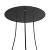 Lampenbaldachin XXL Rose-One rund, 3 Löcher + 4 Seitenlöcher, Ø 40 cm – Schwarz matt, Weiss