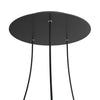 Lampenbaldachin XXL Rose-One rund, 3 Löcher + 4 Seitenlöcher, Ø 40 cm – Schwarz matt, Schwarz