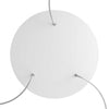 Lampenbaldachin XXL Rose-One rund, 3 Löcher + 4 Seitenlöcher, Ø 40 cm – Weiss matt, Weiss