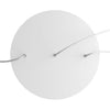 Lampenbaldachin XXL Rose-One rund, 3 Löcher in Linie + 4 Seitenlöcher, Ø 40 cm – Weiss matt, Weiss