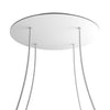 Lampenbaldachin XXL Rose-One rund, 4 Löcher + 4 Seitenlöcher, Ø 40 cm – Weiss matt, Weiss