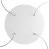 Lampenbaldachin XXL Rose-One rund, 4 Löcher + 4 Seitenlöcher, Ø 40 cm – Weiss matt, Weiss