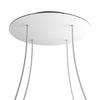 Lampenbaldachin XXL Rose-One rund, 4 Löcher + 4 Seitenlöcher, Ø 40 cm – Weiss matt, Schwarz