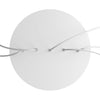 Lampenbaldachin XXL Rose-One rund, 5 Löcher in Linie + 4 Seitenlöcher, Ø 40 cm – Weiss matt, Weiss