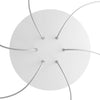 Lampenbaldachin XXL Rose-One rund, 6 Löcher + 4 Seitenlöcher, Ø 40 cm – Weiss matt, Weiss