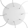 Lampenbaldachin XXL Rose-One rund, 8 Löcher + 4 Seitenlöcher, Ø 40 cm – Weiss matt, Weiss