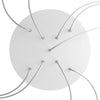Lampenbaldachin XXL Rose-One rund, 9 Löcher in X-Form + 4 Seitenlöcher, Ø 40 cm – Weiss matt, Weiss