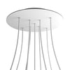Lampenbaldachin XXL Rose-One rund, 9 Löcher in X-Form + 4 Seitenlöcher, Ø 40 cm – Weiss matt, Schwarz