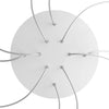 Lampenbaldachin XXL Rose-One rund, 10 Löcher + 4 Seitenlöcher, Ø 40 cm – Weiss matt, Weiss
