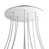 Lampenbaldachin XXL Rose-One rund, 12 Löcher + 4 Seitenlöcher, Ø 40 cm – Weiss matt, Schwarz