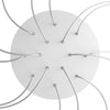 Lampenbaldachin XXL Rose-One rund, 14 Löcher + 4 Seitenlöcher, Ø 40 cm – Weiss matt, Weiss