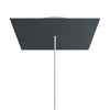 Lampenbaldachin XXL Rose-One quadratisch, 1 Loch + 4 Seitenlöcher, 40 × 40 cm – Anthrazit, Weiss