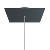 Lampenbaldachin XXL Rose-One quadratisch, 1 Loch + 4 Seitenlöcher, 40 × 40 cm – Anthrazit, Schwarz