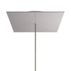 Lampenbaldachin XXL Rose-One quadratisch, 1 Loch + 4 Seitenlöcher, 40 × 40 cm – Stahl satiniert, Weiss