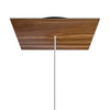 Lampenbaldachin XXL Rose-One quadratisch, 1 Loch + 4 Seitenlöcher, 40 × 40 cm – Holz-Optik, Schwarz