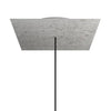 Lampenbaldachin XXL Rose-One quadratisch, 1 Loch + 4 Seitenlöcher, 40 × 40 cm – Beton-Optik, Weiss