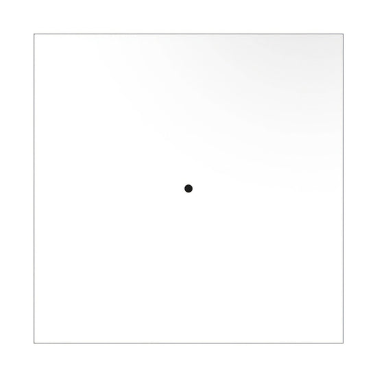 Lampenbaldachin XXL Rose-One quadratisch, 1 Loch + 4 Seitenlöcher, 40 × 40 cm – Weiss matt, Weiss
