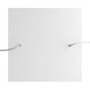 Lampenbaldachin XXL Rose-One quadratisch, 2 Löcher + 4 Seitenlöcher, 40 × 40 cm – Weiss matt, Weiss