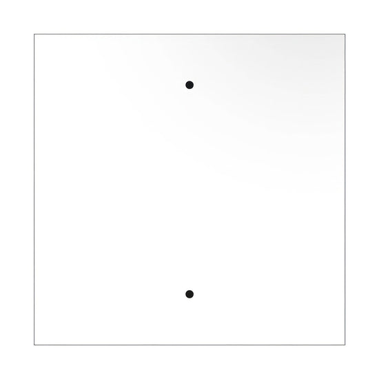 Lampenbaldachin XXL Rose-One quadratisch, 2 Löcher + 4 Seitenlöcher, 40 × 40 cm – Weiss matt, Weiss