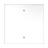 Lampenbaldachin XXL Rose-One quadratisch, 2 Löcher + 4 Seitenlöcher, 40 × 40 cm – Weiss matt, Weiss