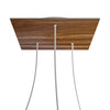 Lampenbaldachin XXL Rose-One quadratisch, 3 Löcher + 4 Seitenlöcher, 40 × 40 cm – Holz-Optik, Weiss