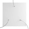 Lampenbaldachin XXL Rose-One quadratisch, 3 Löcher + 4 Seitenlöcher, 40 × 40 cm – Weiss matt, Weiss
