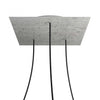 Lampenbaldachin XXL Rose-One quadratisch, 3 Löcher + 4 Seitenlöcher, 40 × 40 cm – Beton-Optik, Weiss