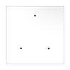Lampenbaldachin XXL Rose-One quadratisch, 3 Löcher + 4 Seitenlöcher, 40 × 40 cm – Weiss matt, Weiss