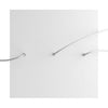 Lampenbaldachin XXL Rose-One quadratisch, 3 Löcher in Linie + 4 Seitenlöcher, 40 × 40 cm – Weiss matt, Weiss