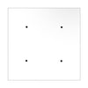 Lampenbaldachin XXL Rose-One quadratisch, 4 Löcher + 4 Seitenlöcher, 40 × 40 cm – Weiss matt, Weiss